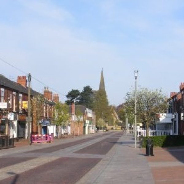 Looking down Park Lane towards Poynton church_v2